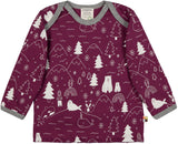 Loud and Proud Winter Wonderland Plum Top Longsleeve