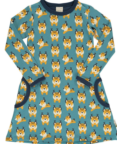 Maxomorra Lynx Longsleeve Dress