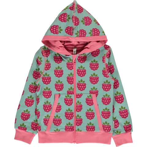 Maxomorra Cardigan Hood Raspberry