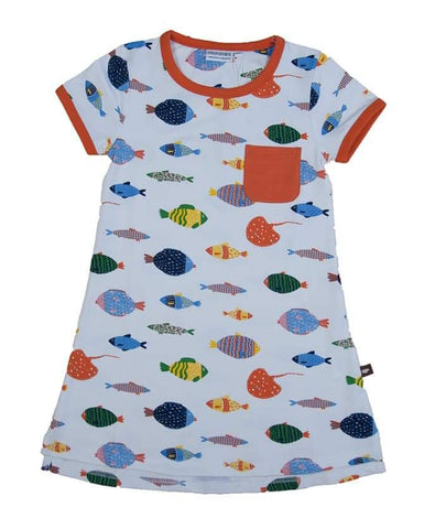 Moromini Fish Life T-shirt Dress Shortsleeve