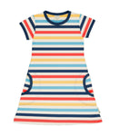 Maxomorra Stripe - Milk Dress Shortsleeve