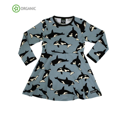 Villervalla Whale Twirl Dress Longsleeve