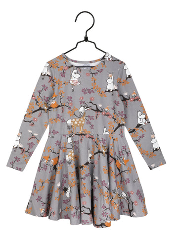 Martinex Moomin Climbing Tree Dress Grey Longsleeve