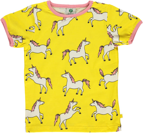 Smafolk Unicorn Maize Yellow T-shirt shortsleeve