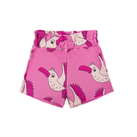 Dear Sophie Birdie Pink Paperbag Shorts