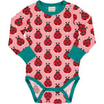 Maxomorra Ladybug Pink Body Longsleeve