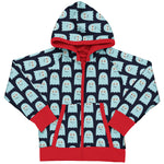 Maxomorra Spooky Ghost Cardigan Hood Reversible