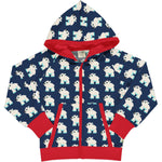 Maxomorra Polar Bear Cardigan Hood Sweat