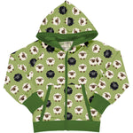 Maxomorra Sheep Green Cardigan Hood Sweat