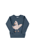 Dear Sophie Chicken Blue Sweatshirt