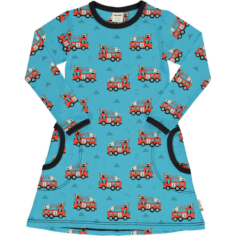 Meyaday Fire Truck Dress Longsleeve