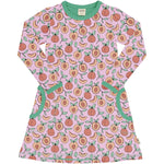 Meyaday Peach Garden Dress Longsleeve