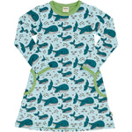 Meyaday Whale Waters Dress Longsleeve