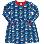 Maxomorra Whale Dress Spin Longsleeve