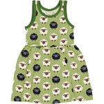 Maxomorra Sheep Green  Spin Dress Sleeveless