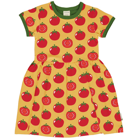 Maxomorra Tomato Spin Dress Shortsleeve