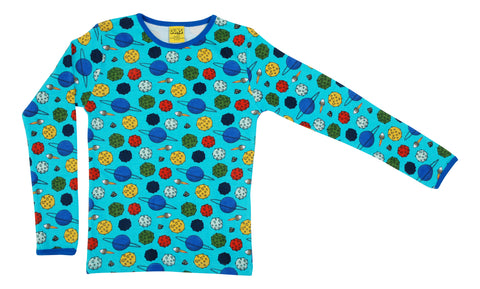 Duns Small Planets Blue Top Longsleeve