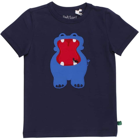 Fred's world by green cotton Hippo Applique Top Shortsleeve