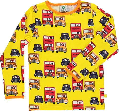 Småfolk Long Sleeved T-Shirt with Cars in Apple Green (5-6 Småfolk Long Sleeved T-Shirt with Cars in Apple Green (5-6