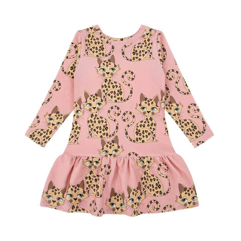 Dear Sophie Gepard Cheetah Pink Dress Longsleeve
