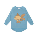 Dear Sophie Goldfish Blue Top Longsleeve