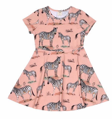 Walkiddy Zebra Family Dress Shortsleeve