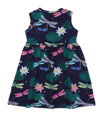 Walkiddy Colorful Dragonflies Dress Sleeveless