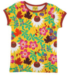 Duns Autumn Flowers Yellow Top Shortsleeve Adult