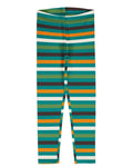 Maxomorra Stripe lagoon leggings