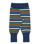 Maxomorra Stripe Navy Ribpants