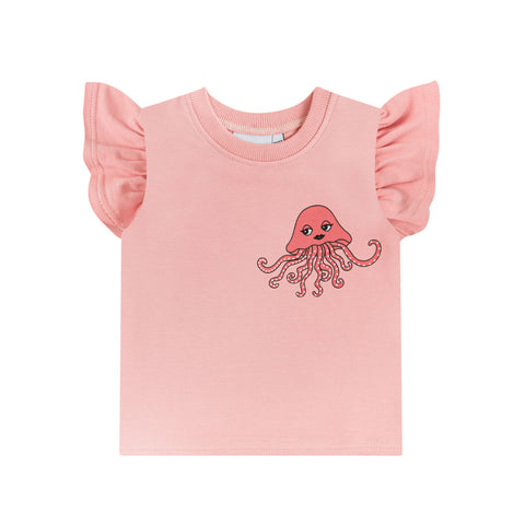 Dear Sophie Jellyfish Baby Pink Frill Tank