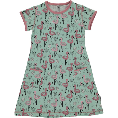 Maxomorra Sweet Flamingo Shortsleeve Dress