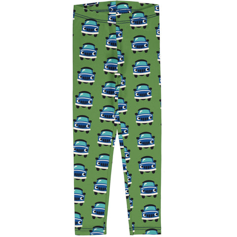 Maxomorra Blue Car Leggings