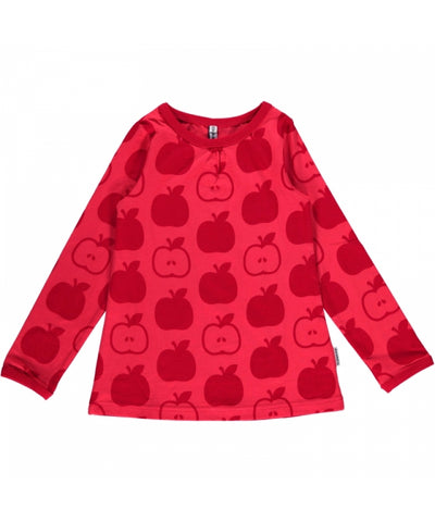 Maxomorra Apple Mono Red Longsleeve top