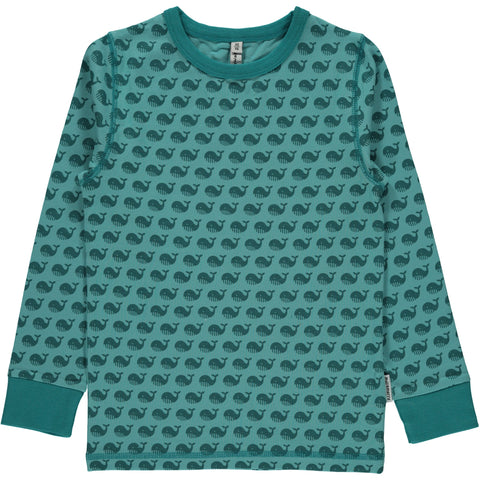 Maxomorra Toothed Whale Mono Longsleeve Top