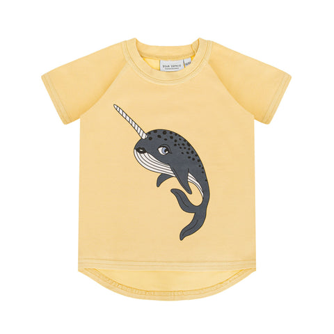 Dear Sophie Narwhal pale Yellow Tshirt