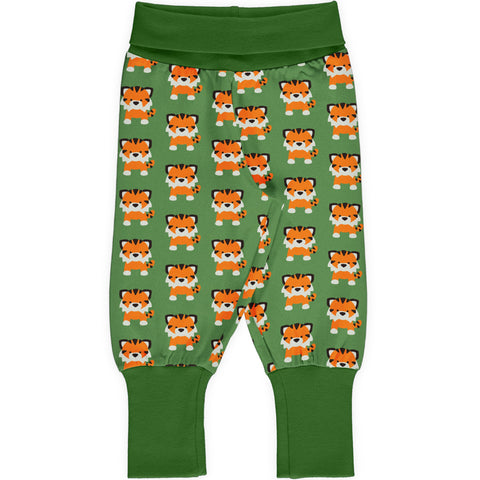 Maxomorra Tangerine Tiger Rib Pants