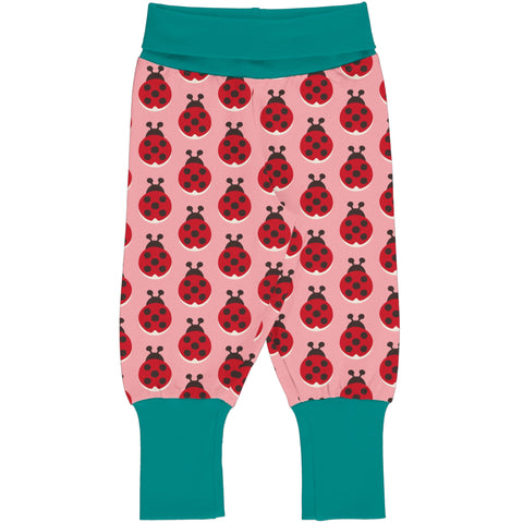 Maxomorra Ladybug Pink Ribpants