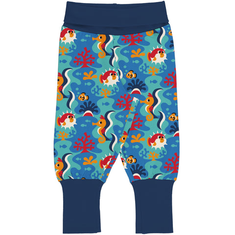 Maxomorra Coral Reef Rib Pants