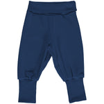 Maxomorra Navy Ribpants Velour