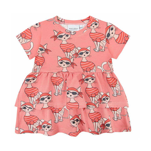 Dear Sophie Pirate cat Coral Wave Tunic