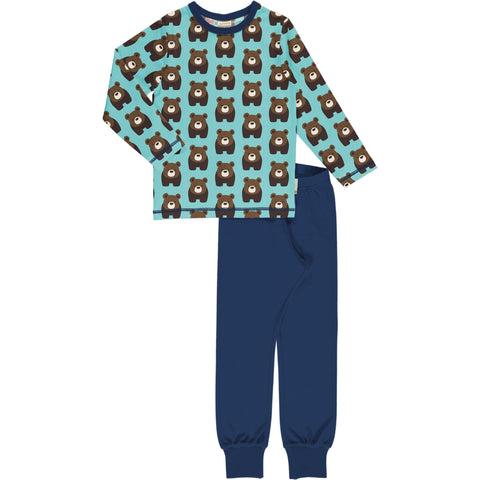 Maxomorra Bear Pyjama Set Longsleeve
