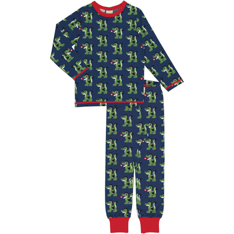 Maxomorra Dragon Pyjama Set Longsleeve