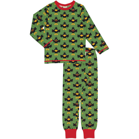 Maxomorra Crow Pyjama Set Longsleeve