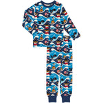 Maxomorra Ocean Pyjama Longsleeve Set