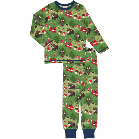 Maxomorra Forest Pyjama Set Longsleeve