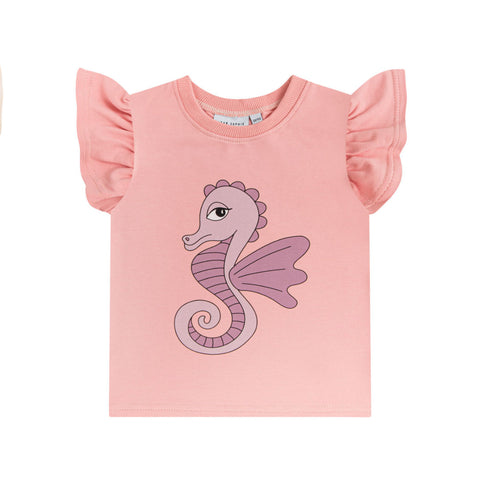 Dear Sophie Seahorse Baby Pink Frill Tanktop