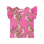 Dear Sophie Tiger Pink Frill Tanktop