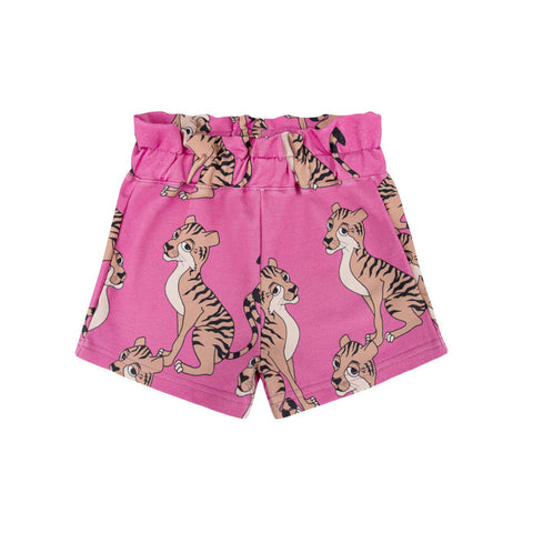 Dear Sophie Tiger Pink Paperbag Shorts