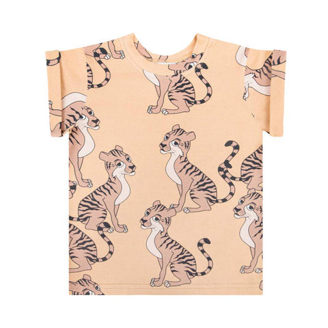 Dear Sophie Tiger Yellow Top Shortsleeve